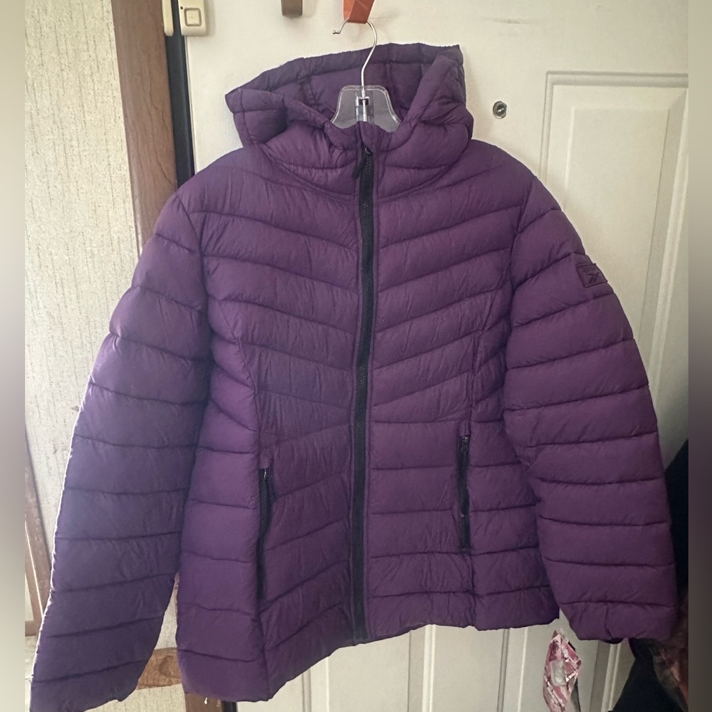 REEBOK WOMEN’S PUFFER PACKABLE WINTER COAT: PURPLE: NWT: SZ XL